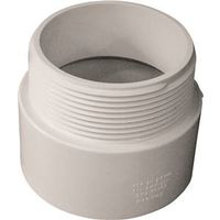 Canplas 3" MNPT x Hub Pipe Adapter, PVC, White (192873)