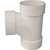 IPEX PVC Sanitary Pipe Tee, 4" Hub, White, Schedule 40 (192154L)