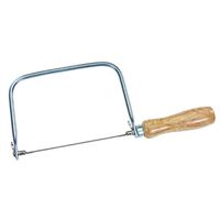 STANLEY 15-106A Coping Saw, 6-3/8 in L Blade, 15 TPI, HCS Blade, Plastic/Rubber Handle