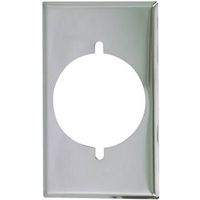 Eaton Wiring Devices 39CH-BOX Power Outlet Wallplate, 4-1/2 in L, 2-3/4 in W, 1-Gang, Chrome
