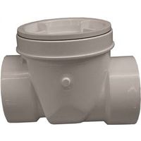 Canplas Backwater Valve, 4" Hub Connection, PVC (Model 223284W)