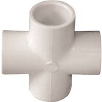 IPEX 1/2" PVC Pipe Cross, Socket, White, SCH 40, 150 PSI