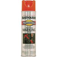 Rust-Oleum 2554838 Inverted Marking Spray Paint, Fluorescent Orange, 15 oz Can