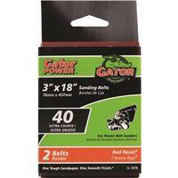 Gator 3" x 18" Sanding Belt, 40 Grit, Extra Coarse, Aluminum Oxide Abrasive