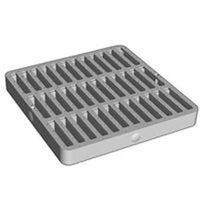 DrainTech NDS980 Square Drain Grate, 9" L x 9" W, 7/16" Opening, HDPE, Black