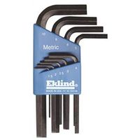 Eklind 10509 Hex Key Set, 9-Piece, 1.5 to 10 mm, Black