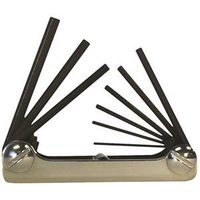 Eklind 20912 Hex Key Set, 0.05 to 3/16 in Keys, 9-Piece, Steel 039In1 Foldup Hex Key Set