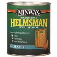 Minwax Spar Varnish, Satin Clear, Liquid, 1 Qt Can