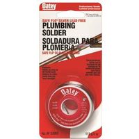 Oatey Safe-Flo Wire Solder, 1/4 lb Carded, Solid, Gray/Silver, 415 to 455°F Melting Point
