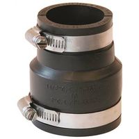 Fernco Flexible Coupling, 2" x 1-1/2", PVC, Black, 4.3 PSI Pressure (P1056-215)