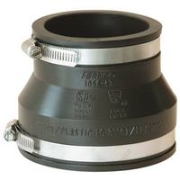 Fernco Flexible Coupling, 4" x 3", PVC, Black, 4.3 psi Pressure (P1056-43)