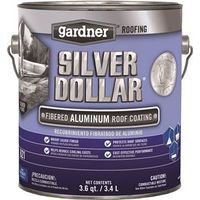 Gardner 6211-GA Aluminum Roof Coating, 3.4 L Pail, Liquid