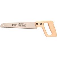 STANLEY 20-221 Handsaw, 10 in L Blade, 11 TPI, Contour-Grip Wood Handle