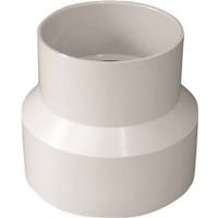 IPEX 6" x 4" PVC Sewer Increaser Coupling with Stop, Hub, White (414219BC)