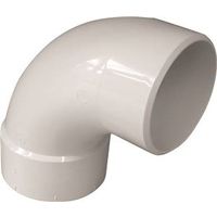 Canplas 4" PVC Sanitary Street Pipe Elbow, Spigot x Hub, 90° Angle (414174BC)