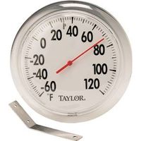 Taylor Thermometer, 6" Display, -60 to 120°F, Metal Casing, Multi-Color (Model 5630)