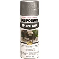 Rust-Oleum 7213830 Rust Preventative Spray Paint, Hammered Silver, 12 oz Can
