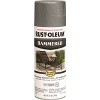 Rust-Oleum 7214830 Rust Preventative Spray Paint, Hammered Gray, 12 oz Can
