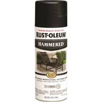 Rust-Oleum Rust Preventative Spray Paint, Hammered, Black, 12 oz Can