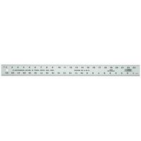 Johnson COLORmaxx Series J48 Straight Edge Ruler, 48" Clear Aluminum, 2" W, 1/8 & 1/16 in Graduation