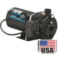 Wayne Jet Well Pump, 0.5 HP, 120/240 V, 1-1/4" Suction, 3/4" Discharge, 90 ft Max Head, 408 GPH