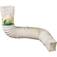 Amerimax Flex-A-Spout Downspout Extension, 22 to 55 in L, Vinyl, White