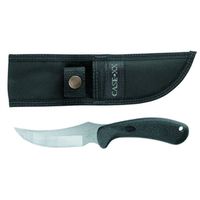 Case 00362 Skinner Knife, 4.13 in L Blade, Stainless Steel, Ergonomic Black Handle