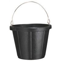 Fortex-Fortiflex N200-10 Rubber Pail, 10 Qt, Rubber, Black