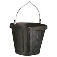 Fortex-Fortiflex B600-18 Bucket, Fortalloy Rubber/HDPE, Black, 12QT Flat Back