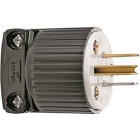 Eaton Wiring Devices 5266 Electrical Plug, 15A, 2-Pole, 125V, NEMA 5-15, Black/White