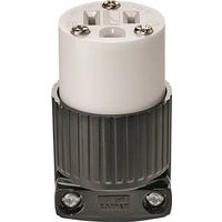 Eaton Wiring Devices 5269 Eagle Electrical Connector, 2-Pole, 15A, 125V, NEMA 5-15, Black/White