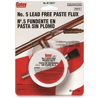 Oatey 53017 Soldering Flux Paste, 1.7 oz Carton, Amber Plumb Solder Flux/Brush
