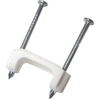 Gardner Bender PS-50 Cable Staple, 1/2 in W Crown, 1-1/4 in L Leg, Insulated Plastic