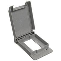 Carlon E98GFCN-CAR Device Cover, Rectangular, Polycarbonate, Gray, Textured, 4-53/64 in L, 3-11/16 i
