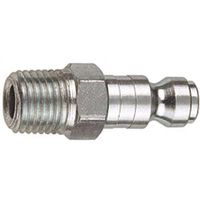 Tru-Flate 12-125 T-Style Hose Plug, 1/4 in MNPT, Steel, 2PK