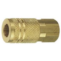 Tru-Flate 13-235 Coupler, I/M-Style, 1/4 in FNPT, Brass 1/4" Indus I/M Coupler