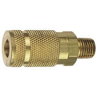 Tru-Flate 13-325 A-Style 1/4" I/M Coupler, MNPT, Brass