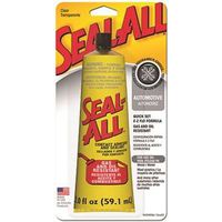 Seal-All 380100 Adhesive, Clear, 2 fl oz Tube 2 oz