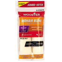 Wooster Roller Cover, 1/4" Nap, 4-1/2" Length, Mohair Fabric, White (RR304-4 1/2)