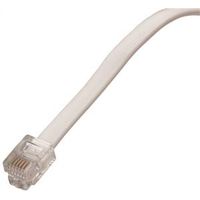 Zenith TL1007W Telephone Cord, White Sheath, 7 ft L, 7' WHT Mod Phone Cord