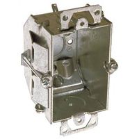 Raco GBV-OW Gangable Switch Box, 1-Gang, 1-Outlet, 1/2 in Knockout, Steel, Gray, Galvanized