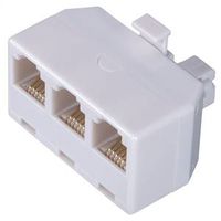 Zenith TS1001SPJ3W Telephone Splitter, 3-Port, White