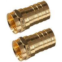 Zenith VA1002RG6CR Crimp-On F Connector, 2 Pack, RG59U F Fitting