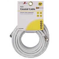 Zenith RG6 Coaxial Cable, F-Type, 25 ft Length (Model VG102506W)