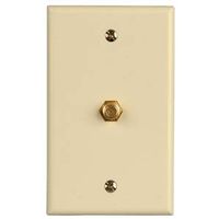 Zenith VW1001WJ1A Coaxial Cable Wall Jack, Almond ALM Coax Wall Plate