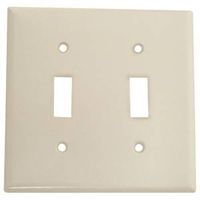 Eaton Wiring Devices 2139W-BOX Wallplate, 4-1/2 in L, 4-9/16 in W, 2-Gang, White, High-Gloss