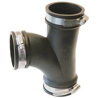 Fernco Qwik Tee, 2" PVC Body, Black, 4.3 PSI Pressure (PQT-200)