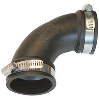 Fernco Flexible Qwik Elbow, 2", Mechanical Joint, PVC Body, 4.3 PSI Pressure (PQL-200)