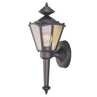 Porch Wall Mount Light Fixture, 1 Light, Black