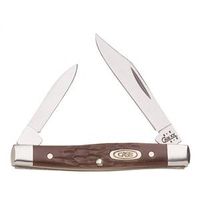 Case 00083 Folding Pocket Knife, Stainless Steel Blade, 2-Blade, Brown Handle SM Pen